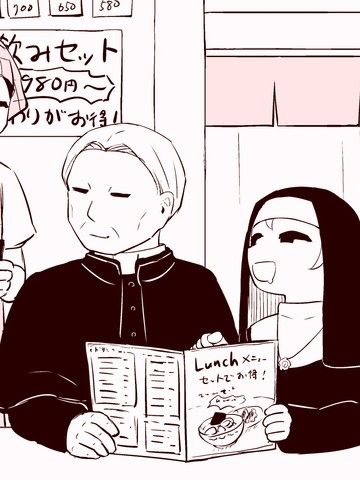 神父和修女与天使